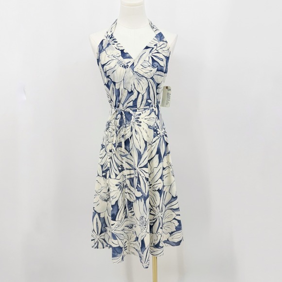 Polo Jeans Co. Ralph Lauren Dresses & Skirts - Polo Jeans Co Ralph Lauren Santorini Floral Halter Back Wrap Dress Cotton M